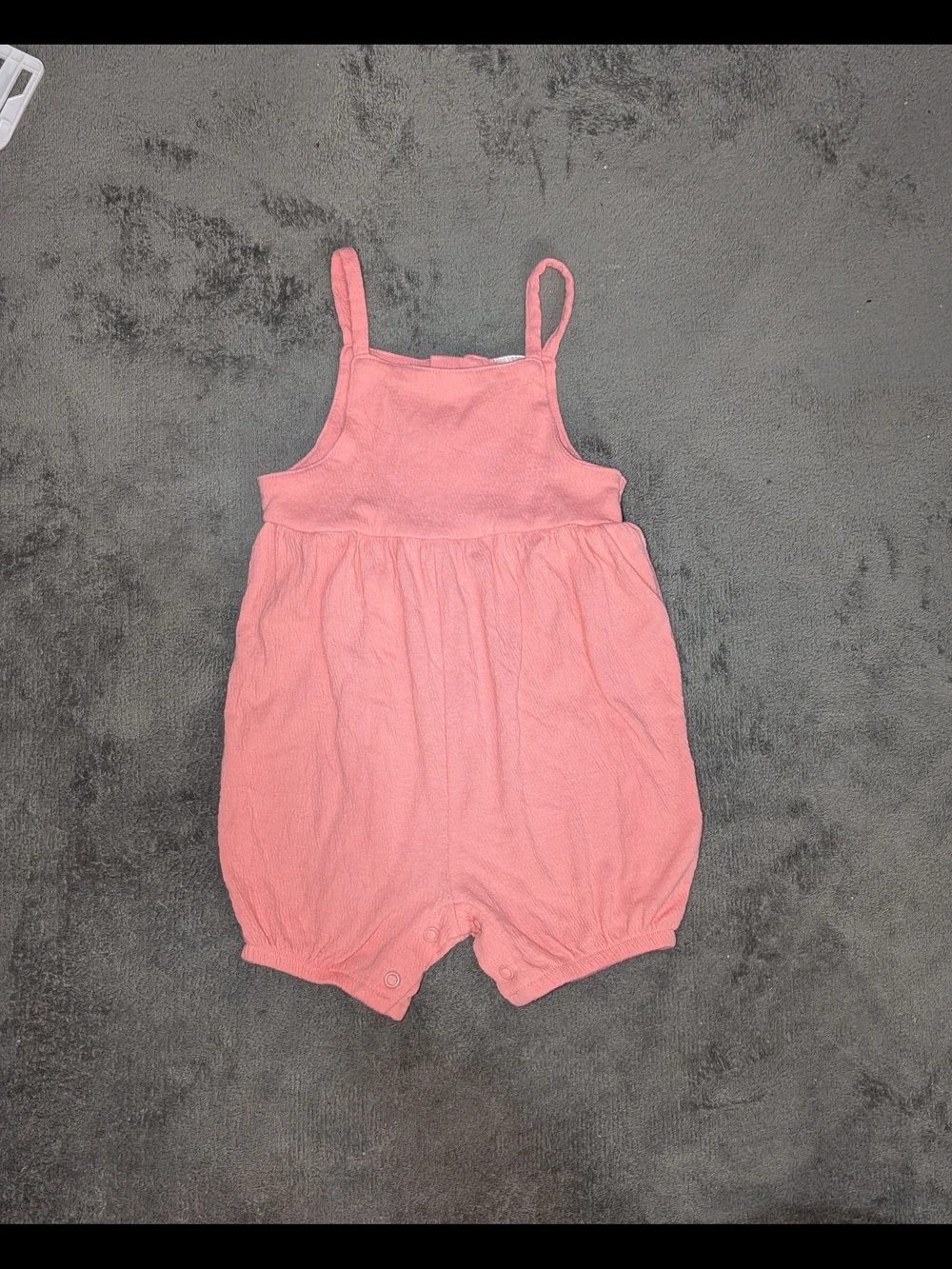 Carter's Coral Pink Tank Romper for Babies